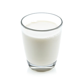 glass of milk isolated on white